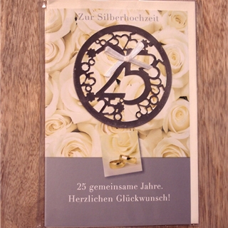 Grußkarte "Silberhochzeit" - In der Gärtnerei Kochauf bei Graz