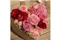 Rot-Rosa Rosenpracht in einer kleinen Herzbox vereint! - In unserem Garten Onlineshop