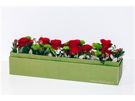 Für Ihren Wellnessgarten - Rote Rosen mit Begleitung