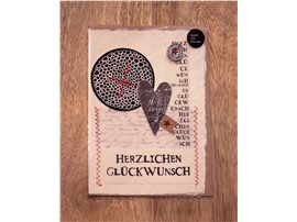 Eine Grußkarte mit Schriftzug und Motiv im Gartencenter Graz - Gartenplanung Steiermark
