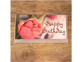 Kleine Grußkarte Happy Birthday 3 - Für Ihren Wohlfühlgarten